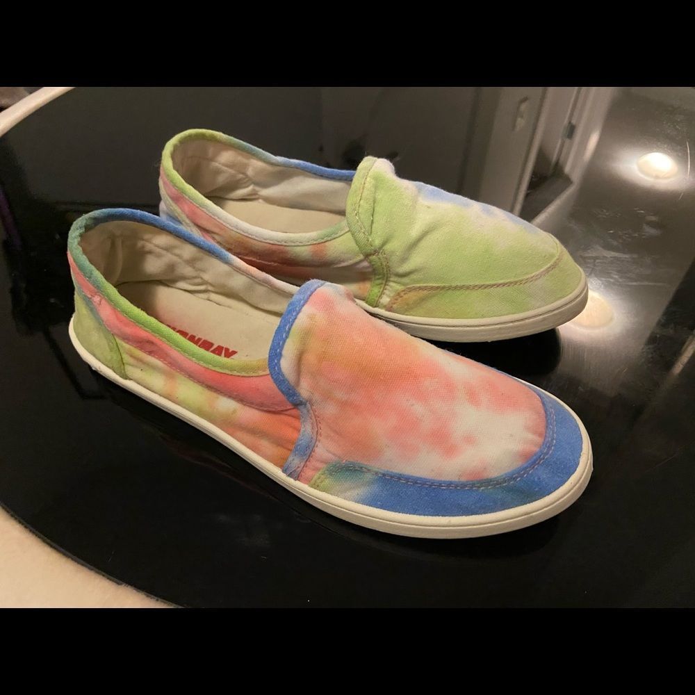 Woman’s tie dye slip ons